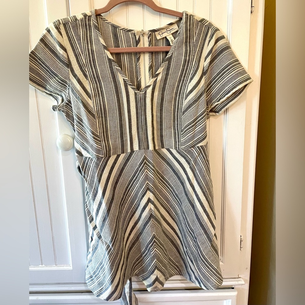 Jessica Simpson Blue Stripe Maternity Top - Size Small